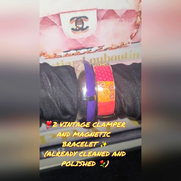 VIVA BEADS Accessories - 2 VINTAGE CLAMPER AND  MAGNETIC BRACELET ✨️(ALREADY CLEANED AND POLISHED ⚘️)